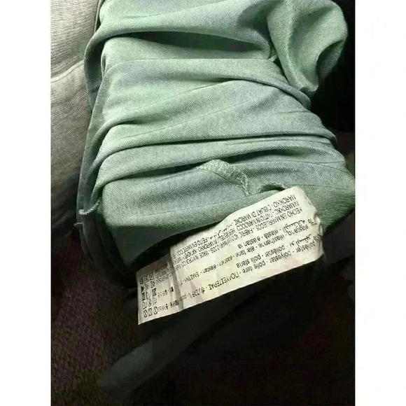 Zara Satin Cowl Neck Slip Dress Sage Green Long Sleeveless Size S - Picture 10 of 12